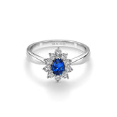 Blue Sapphire & Diamond Ring - Dracakis Jewellers